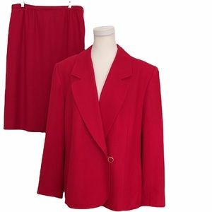 Pendleton red virgin wool skirt set  size 16W